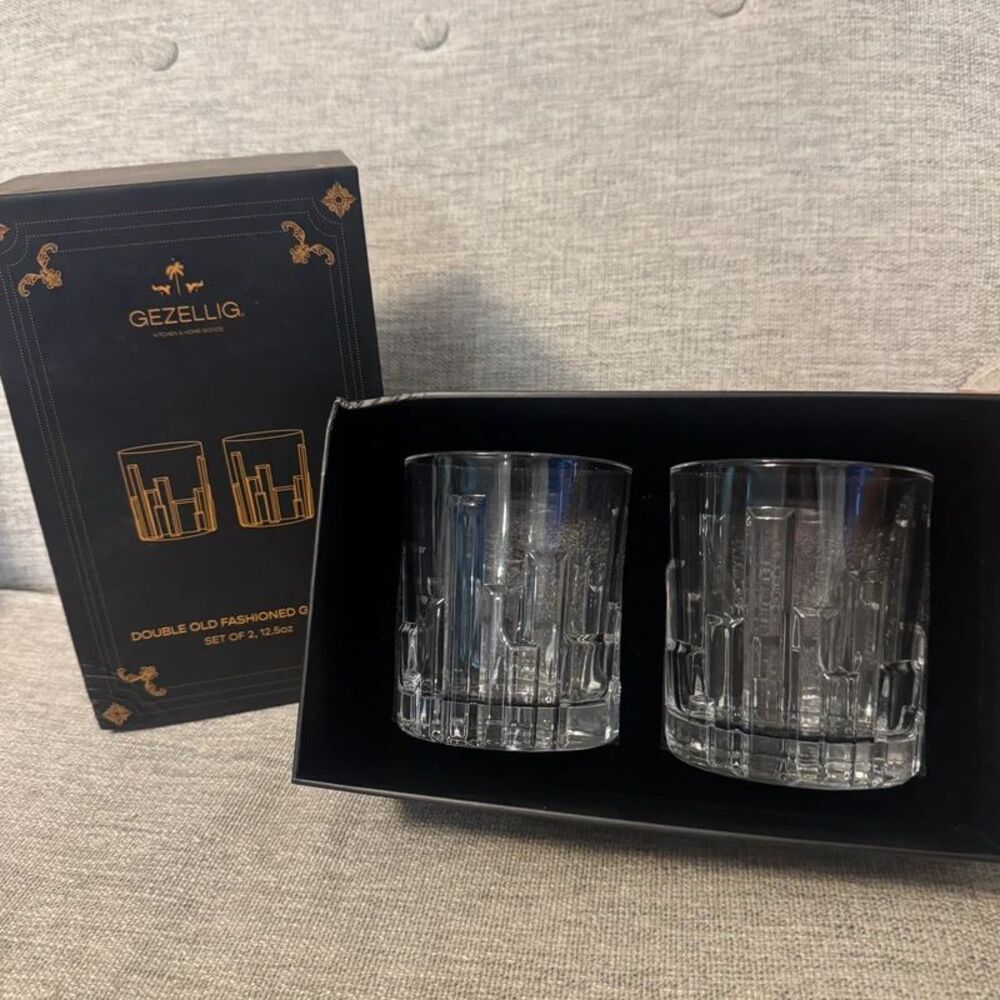 Gezellig Double Old Fashioned Glasses (Set of 2, 12.5 oz)
